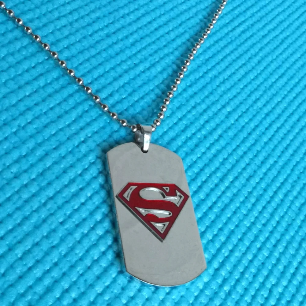 DC Comics Stainless Steel Dog Tag Superman Pendant